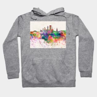 Baltimore V2 skyline in watercolor background Hoodie